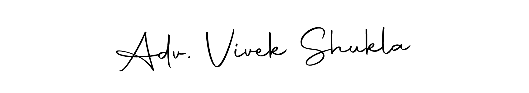 Create a beautiful signature design for name Adv. Vivek Shukla. With this signature (Autography-DOLnW) fonts, you can make a handwritten signature for free. Adv. Vivek Shukla signature style 10 images and pictures png