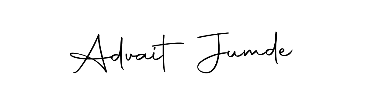 You should practise on your own different ways (Autography-DOLnW) to write your name (Advait Jumde) in signature. don't let someone else do it for you. Advait Jumde signature style 10 images and pictures png