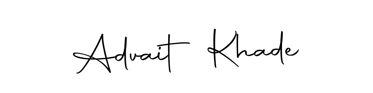The best way (Autography-DOLnW) to make a short signature is to pick only two or three words in your name. The name Advait Khade include a total of six letters. For converting this name. Advait Khade signature style 10 images and pictures png