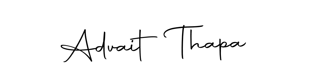 Create a beautiful signature design for name Advait Thapa. With this signature (Autography-DOLnW) fonts, you can make a handwritten signature for free. Advait Thapa signature style 10 images and pictures png