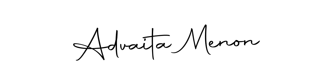 How to make Advaita Menon signature? Autography-DOLnW is a professional autograph style. Create handwritten signature for Advaita Menon name. Advaita Menon signature style 10 images and pictures png