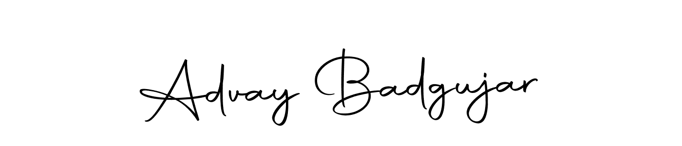 The best way (Autography-DOLnW) to make a short signature is to pick only two or three words in your name. The name Advay Badgujar include a total of six letters. For converting this name. Advay Badgujar signature style 10 images and pictures png