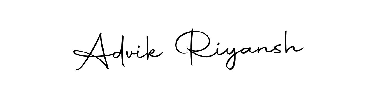 Create a beautiful signature design for name Advik Riyansh. With this signature (Autography-DOLnW) fonts, you can make a handwritten signature for free. Advik Riyansh signature style 10 images and pictures png