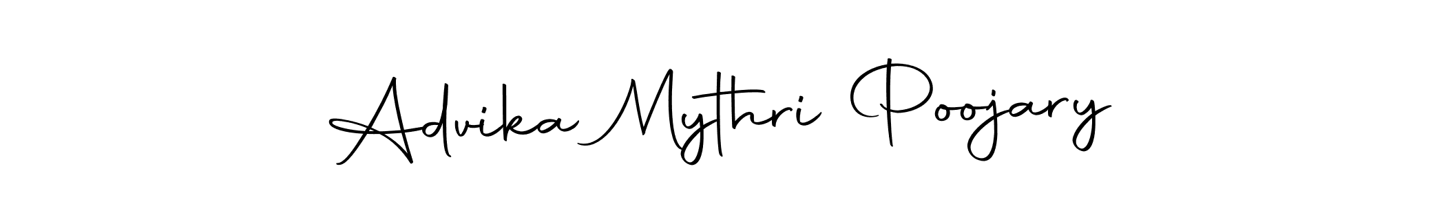 You can use this online signature creator to create a handwritten signature for the name Advika Mythri Poojary. This is the best online autograph maker. Advika Mythri Poojary signature style 10 images and pictures png