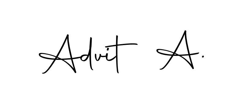 Use a signature maker to create a handwritten signature online. With this signature software, you can design (Autography-DOLnW) your own signature for name Advit A.. Advit A. signature style 10 images and pictures png