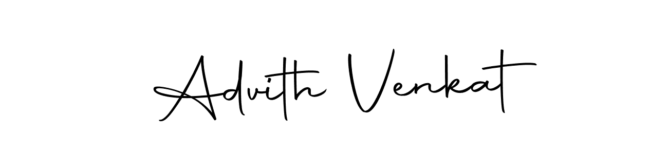 How to make Advith Venkat name signature. Use Autography-DOLnW style for creating short signs online. This is the latest handwritten sign. Advith Venkat signature style 10 images and pictures png