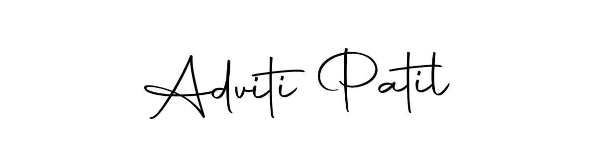 Create a beautiful signature design for name Adviti Patil. With this signature (Autography-DOLnW) fonts, you can make a handwritten signature for free. Adviti Patil signature style 10 images and pictures png