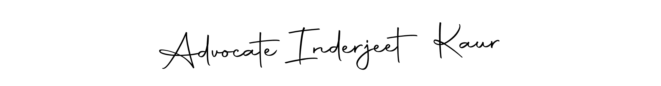 Make a beautiful signature design for name Advocate Inderjeet Kaur. Use this online signature maker to create a handwritten signature for free. Advocate Inderjeet Kaur signature style 10 images and pictures png