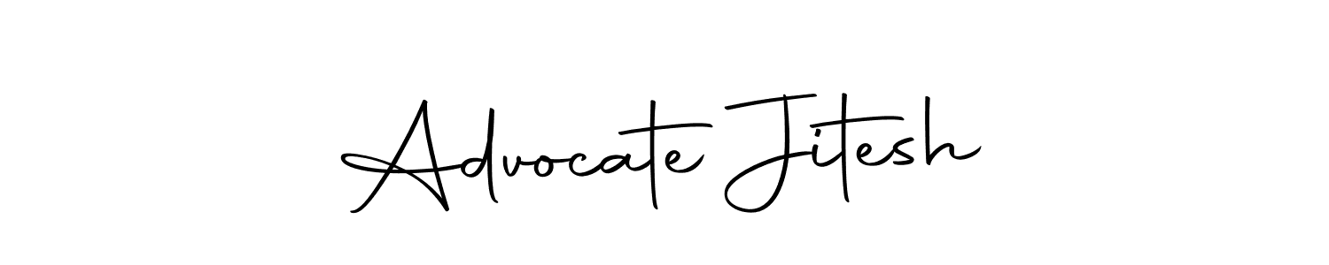 How to make Advocate Jitesh name signature. Use Autography-DOLnW style for creating short signs online. This is the latest handwritten sign. Advocate Jitesh signature style 10 images and pictures png