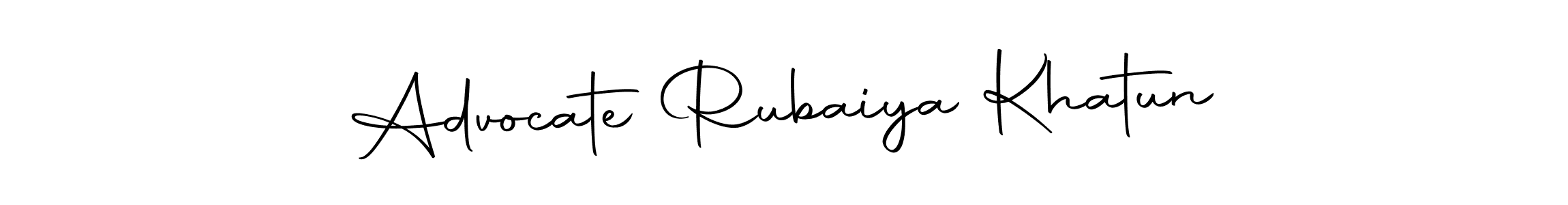 Design your own signature with our free online signature maker. With this signature software, you can create a handwritten (Autography-DOLnW) signature for name Advocate Rubaiya Khatun. Advocate Rubaiya Khatun signature style 10 images and pictures png