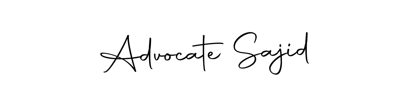 How to make Advocate Sajid name signature. Use Autography-DOLnW style for creating short signs online. This is the latest handwritten sign. Advocate Sajid signature style 10 images and pictures png