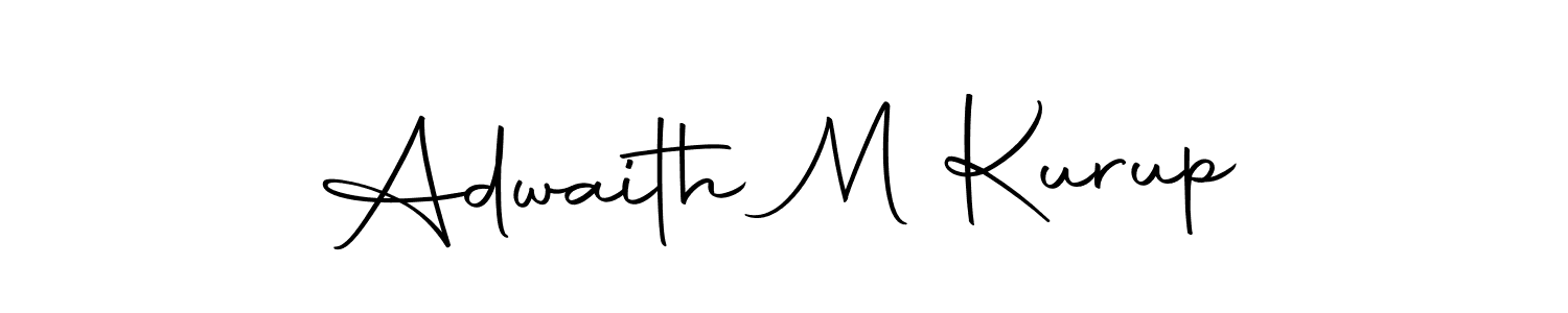 The best way (Autography-DOLnW) to make a short signature is to pick only two or three words in your name. The name Adwaith M Kurup include a total of six letters. For converting this name. Adwaith M Kurup signature style 10 images and pictures png