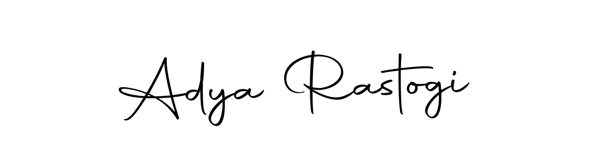 Create a beautiful signature design for name Adya Rastogi. With this signature (Autography-DOLnW) fonts, you can make a handwritten signature for free. Adya Rastogi signature style 10 images and pictures png
