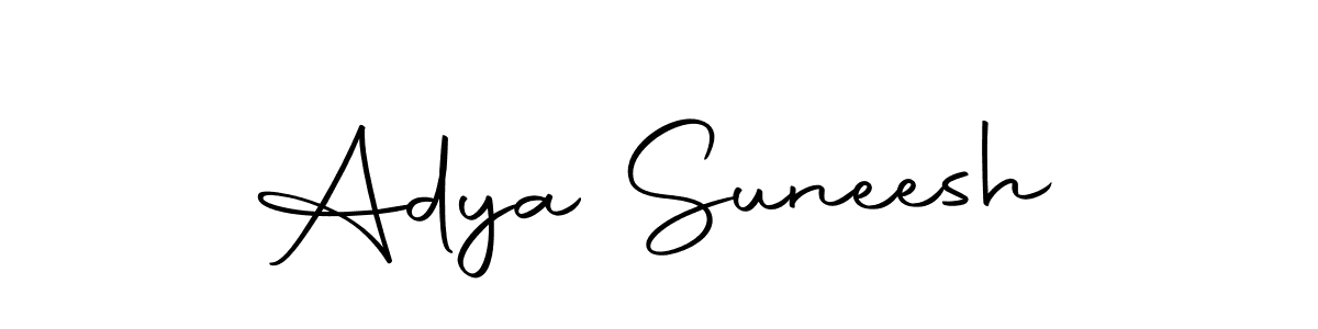 Use a signature maker to create a handwritten signature online. With this signature software, you can design (Autography-DOLnW) your own signature for name Adya Suneesh. Adya Suneesh signature style 10 images and pictures png