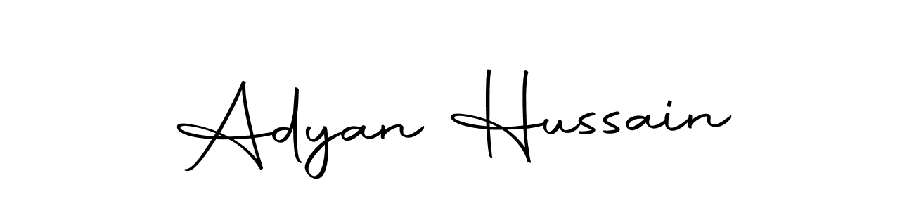You should practise on your own different ways (Autography-DOLnW) to write your name (Adyan Hussain) in signature. don't let someone else do it for you. Adyan Hussain signature style 10 images and pictures png