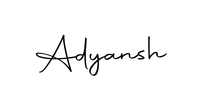 Create a beautiful signature design for name Adyansh. With this signature (Autography-DOLnW) fonts, you can make a handwritten signature for free. Adyansh signature style 10 images and pictures png