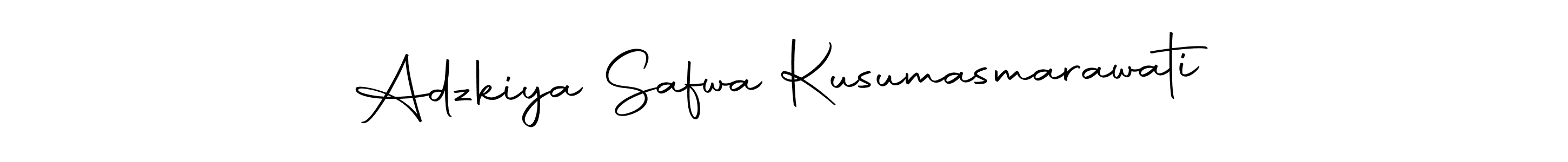 Make a beautiful signature design for name Adzkiya Safwa Kusumasmarawati. Use this online signature maker to create a handwritten signature for free. Adzkiya Safwa Kusumasmarawati signature style 10 images and pictures png