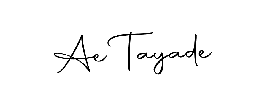 Make a beautiful signature design for name Ae Tayade. Use this online signature maker to create a handwritten signature for free. Ae Tayade signature style 10 images and pictures png