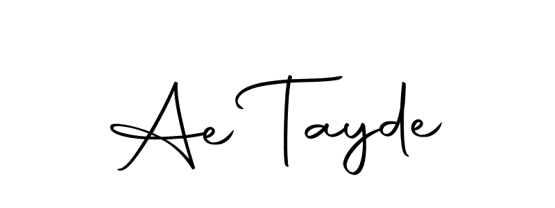 The best way (Autography-DOLnW) to make a short signature is to pick only two or three words in your name. The name Ae Tayde include a total of six letters. For converting this name. Ae Tayde signature style 10 images and pictures png