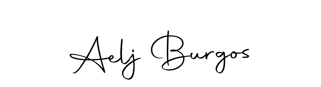 How to make Aelj Burgos name signature. Use Autography-DOLnW style for creating short signs online. This is the latest handwritten sign. Aelj Burgos signature style 10 images and pictures png