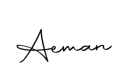 Design your own signature with our free online signature maker. With this signature software, you can create a handwritten (Autography-DOLnW) signature for name Aeman. Aeman signature style 10 images and pictures png