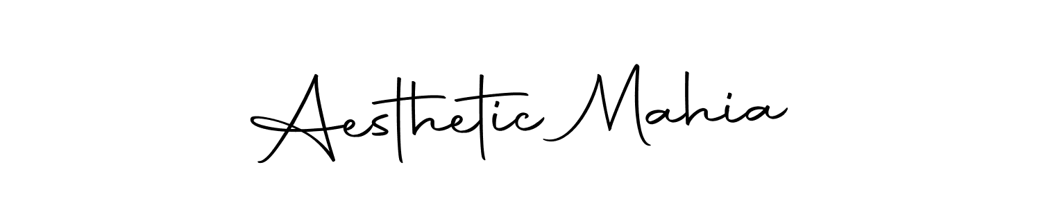 How to make Aesthetic Mahia signature? Autography-DOLnW is a professional autograph style. Create handwritten signature for Aesthetic Mahia name. Aesthetic Mahia signature style 10 images and pictures png