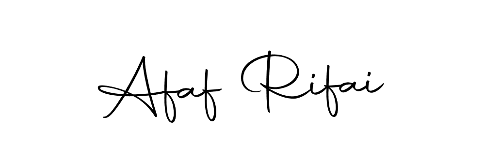 How to make Afaf Rifai name signature. Use Autography-DOLnW style for creating short signs online. This is the latest handwritten sign. Afaf Rifai signature style 10 images and pictures png