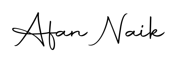 A stylish, flowing autograph style designed for name Afan Naik using Autography-DOLnW typography. Perfect for digital creative projects. Afan Naik signature style 10 images and pictures png