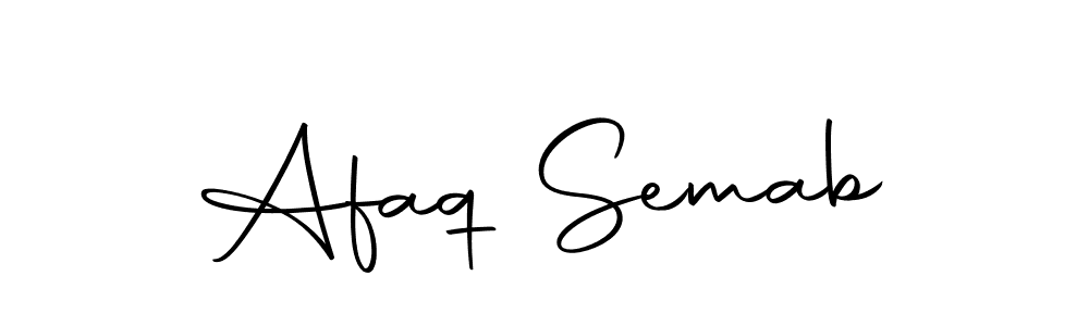 Design your own signature with our free online signature maker. With this signature software, you can create a handwritten (Autography-DOLnW) signature for name Afaq Semab. Afaq Semab signature style 10 images and pictures png