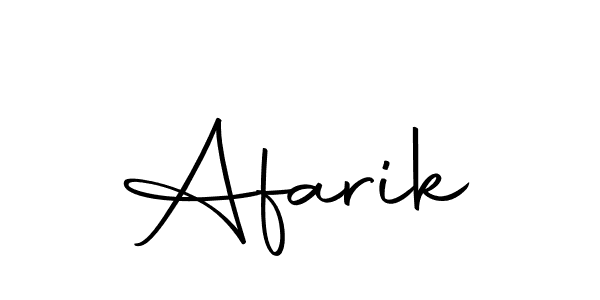Make a beautiful signature design for name Afarik. With this signature (Autography-DOLnW) style, you can create a handwritten signature for free. Afarik signature style 10 images and pictures png