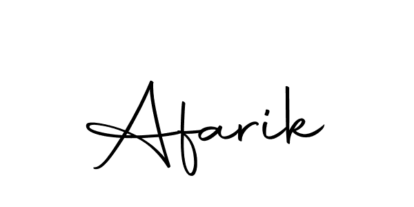 Make a beautiful signature design for name Afarik. With this signature (Autography-DOLnW) style, you can create a handwritten signature for free. Afarik signature style 10 images and pictures png