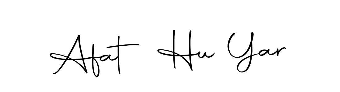 The best way (Autography-DOLnW) to make a short signature is to pick only two or three words in your name. The name Afat Hu Yar include a total of six letters. For converting this name. Afat Hu Yar signature style 10 images and pictures png