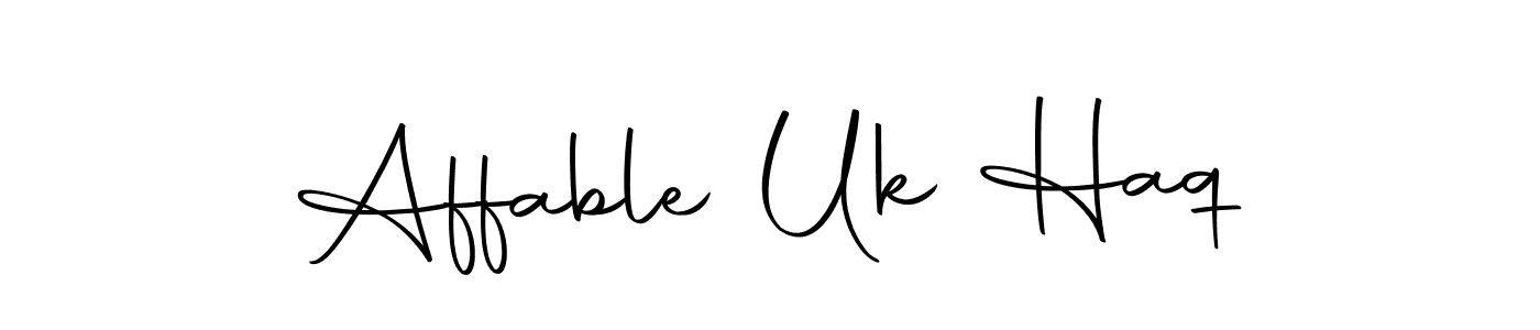 Also we have Affable Uk Haq name is the best signature style. Create professional handwritten signature collection using Autography-DOLnW autograph style. Affable Uk Haq signature style 10 images and pictures png
