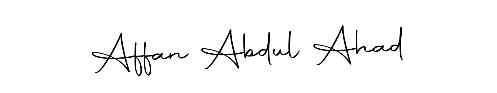 Also we have Affan Abdul Ahad name is the best signature style. Create professional handwritten signature collection using Autography-DOLnW autograph style. Affan Abdul Ahad signature style 10 images and pictures png