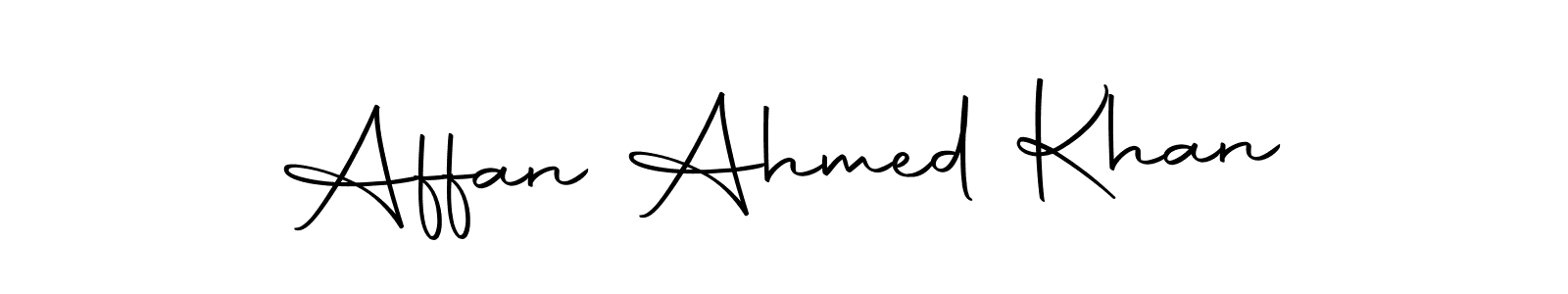 Design your own signature with our free online signature maker. With this signature software, you can create a handwritten (Autography-DOLnW) signature for name Affan Ahmed Khan. Affan Ahmed Khan signature style 10 images and pictures png