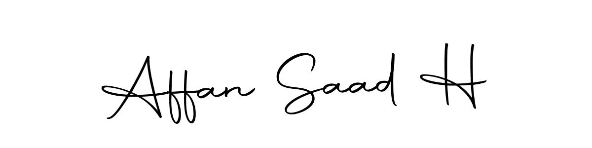 The best way (Autography-DOLnW) to make a short signature is to pick only two or three words in your name. The name Affan Saad H include a total of six letters. For converting this name. Affan Saad H signature style 10 images and pictures png