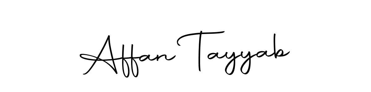 Create a beautiful signature design for name Affan Tayyab. With this signature (Autography-DOLnW) fonts, you can make a handwritten signature for free. Affan Tayyab signature style 10 images and pictures png