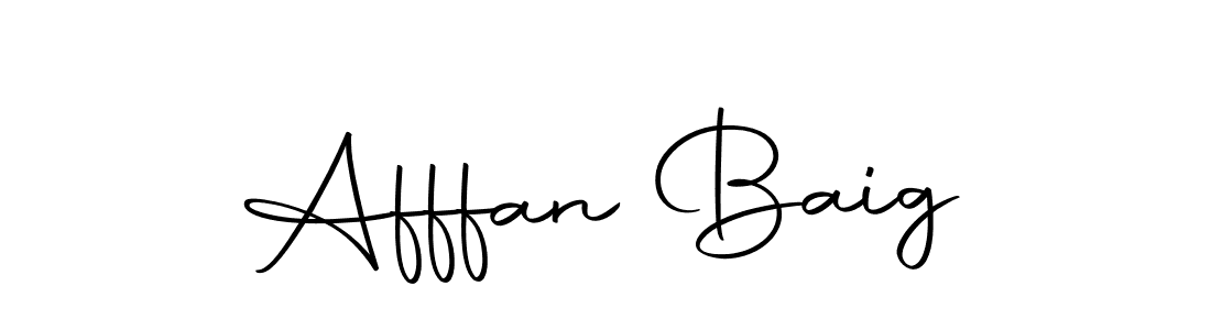 You should practise on your own different ways (Autography-DOLnW) to write your name (Afffan Baig) in signature. don't let someone else do it for you. Afffan Baig signature style 10 images and pictures png