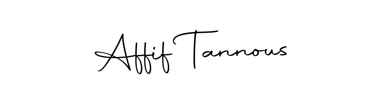 The best way (Autography-DOLnW) to make a short signature is to pick only two or three words in your name. The name Affif Tannous include a total of six letters. For converting this name. Affif Tannous signature style 10 images and pictures png