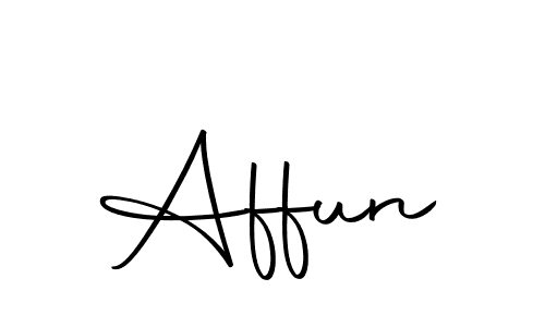 The best way (Autography-DOLnW) to make a short signature is to pick only two or three words in your name. The name Affun include a total of six letters. For converting this name. Affun signature style 10 images and pictures png