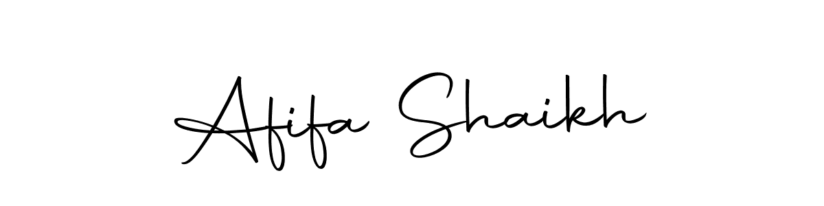 How to make Afifa Shaikh name signature. Use Autography-DOLnW style for creating short signs online. This is the latest handwritten sign. Afifa Shaikh signature style 10 images and pictures png