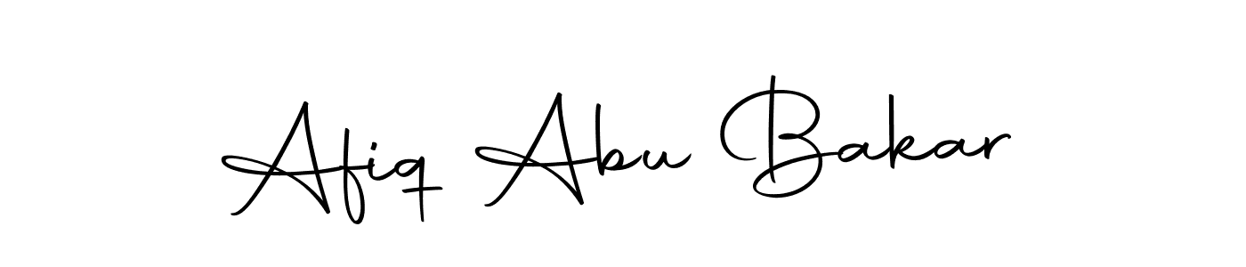 Use a signature maker to create a handwritten signature online. With this signature software, you can design (Autography-DOLnW) your own signature for name Afiq Abu Bakar. Afiq Abu Bakar signature style 10 images and pictures png