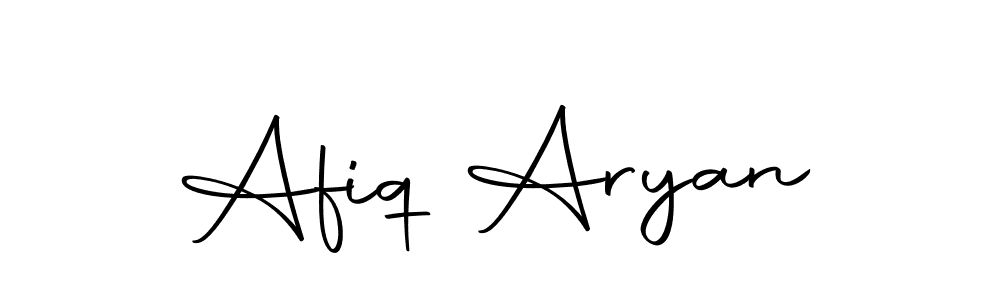 Design your own signature with our free online signature maker. With this signature software, you can create a handwritten (Autography-DOLnW) signature for name Afiq Aryan. Afiq Aryan signature style 10 images and pictures png