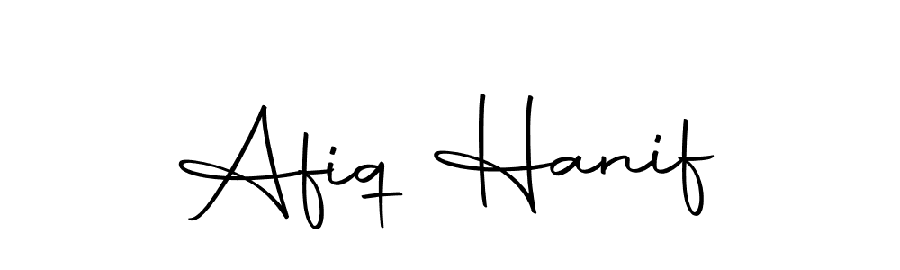 How to make Afiq Hanif name signature. Use Autography-DOLnW style for creating short signs online. This is the latest handwritten sign. Afiq Hanif signature style 10 images and pictures png