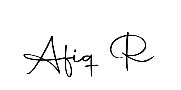 Use a signature maker to create a handwritten signature online. With this signature software, you can design (Autography-DOLnW) your own signature for name Afiq R. Afiq R signature style 10 images and pictures png