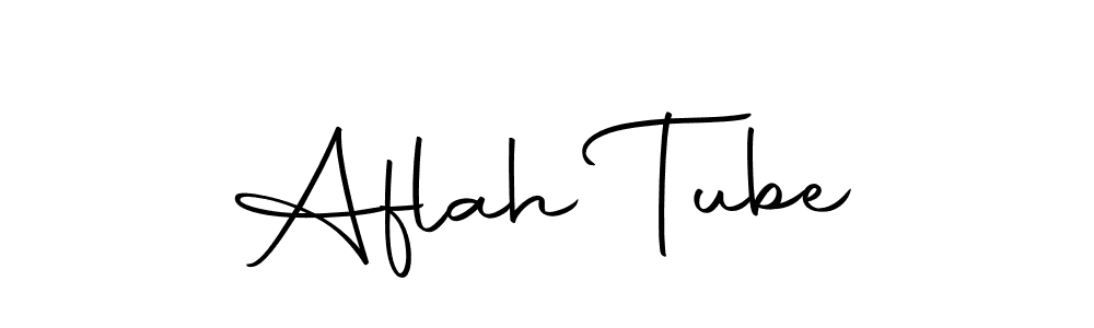 if you are searching for the best signature style for your name Aflah Tube. so please give up your signature search. here we have designed multiple signature styles  using Autography-DOLnW. Aflah Tube signature style 10 images and pictures png