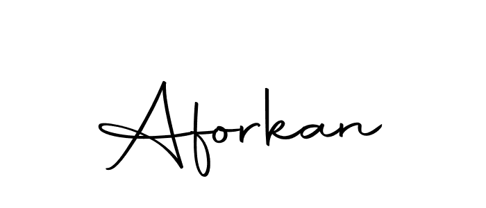 Make a beautiful signature design for name Aforkan. Use this online signature maker to create a handwritten signature for free. Aforkan signature style 10 images and pictures png