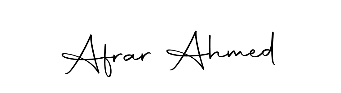 Create a beautiful signature design for name Afrar Ahmed. With this signature (Autography-DOLnW) fonts, you can make a handwritten signature for free. Afrar Ahmed signature style 10 images and pictures png