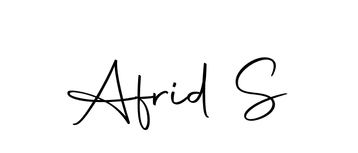 Create a beautiful signature design for name Afrid S. With this signature (Autography-DOLnW) fonts, you can make a handwritten signature for free. Afrid S signature style 10 images and pictures png