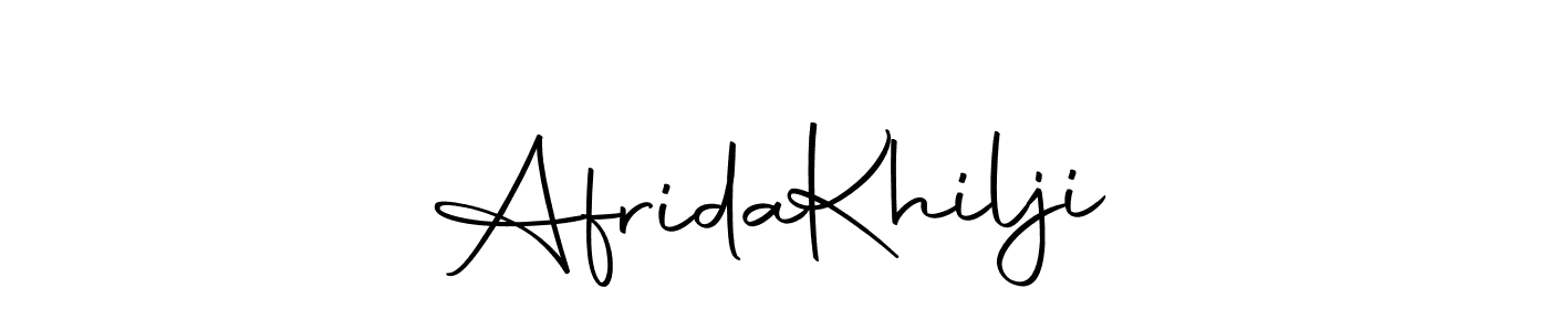 How to make Afrida  Khilji name signature. Use Autography-DOLnW style for creating short signs online. This is the latest handwritten sign. Afrida  Khilji signature style 10 images and pictures png